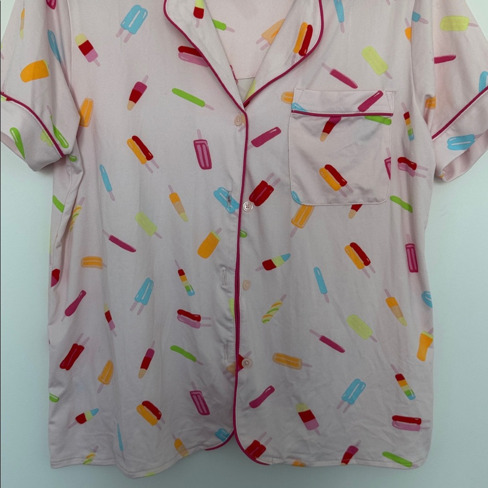 Kate Spade Pink Popsicle Print Pajama Top - Size S - Picture 4 of 7